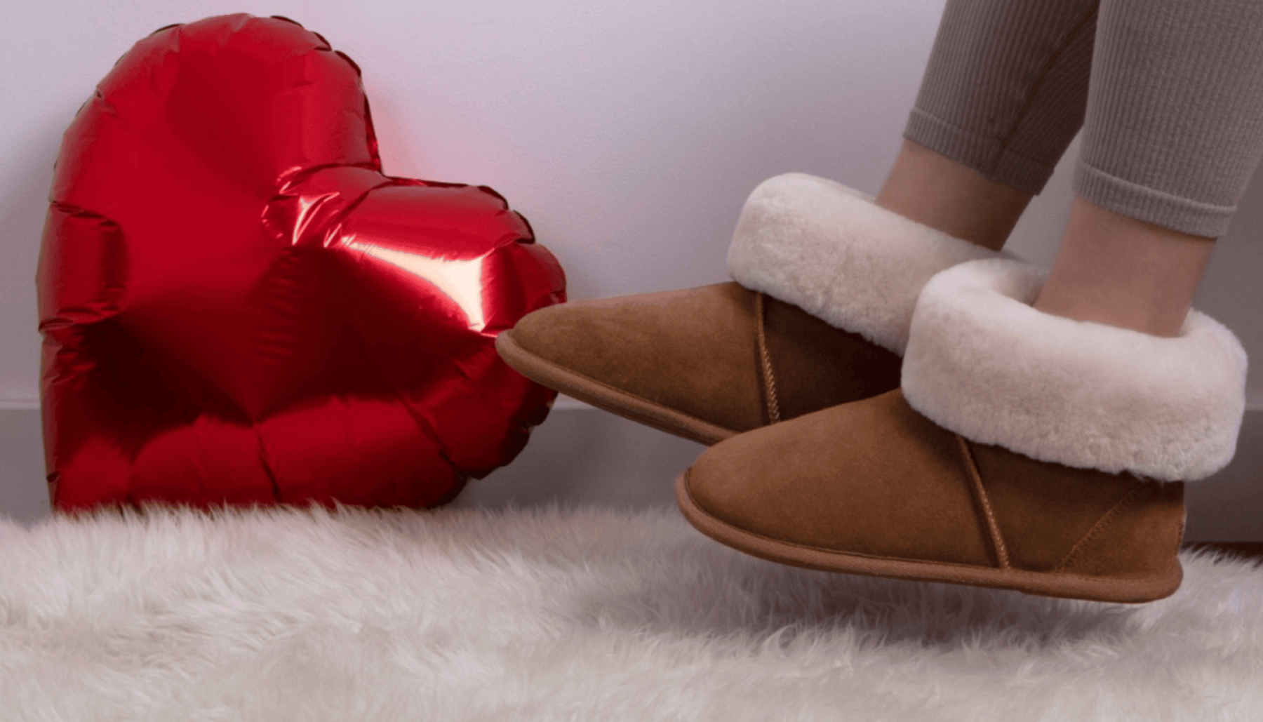 Ladies wide fit online sheepskin slippers